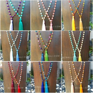 full agate beads ceramic necklace tassels best seller wholesale free shipping